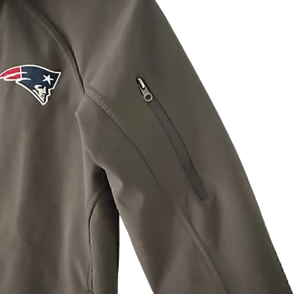 NFL Youth Dark Grey Polyester Fleece Lined NE Patriots Zip Up Jacket Size S‎ - 8